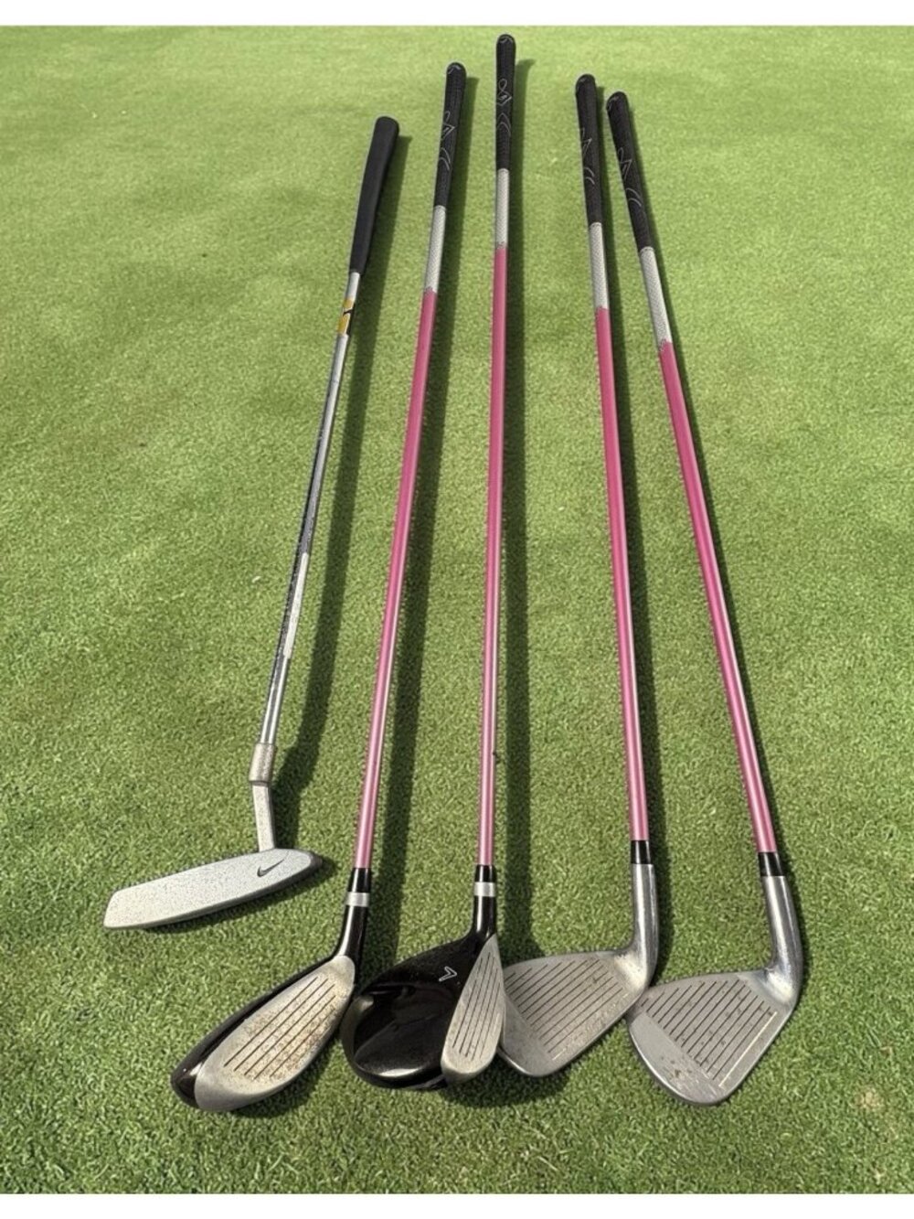 RH Callaway XJ Girls Junior Golf Set 53-60 Tall 3W 5W 7i 9i Nike Putter